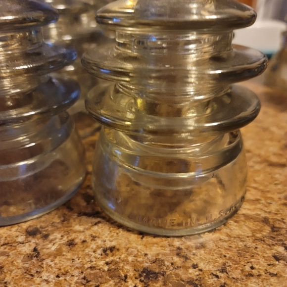 Vintage glass telephone pole insulators - Picture 2 of 4